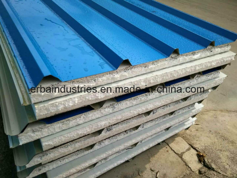 Roofing Sandwich Panel Roll Forming Machine PU Coated Roofing Tile Sandwich Forming Machine