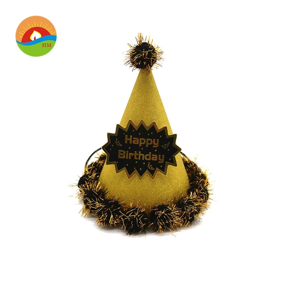 Golden and Silver Paper Hat for Birthday Party Decoration