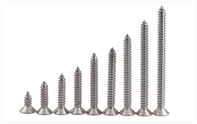 Stainless Steel Flat Head Cross Recesed Self Tapping Screw