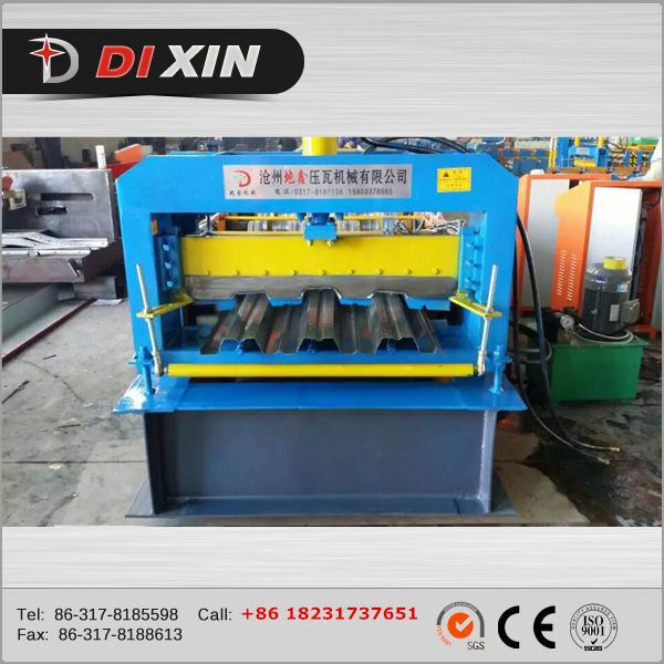 Dixin 980 Shaped High Strength Bearing Steel Structure Floor Decking Cold Roll Forming Machine