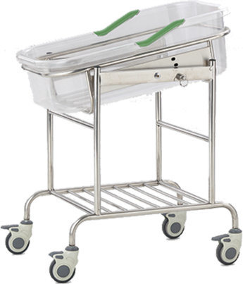 Hb-36 Hospital Mobile Bed Stainless Steel Infant Bed with High Quality