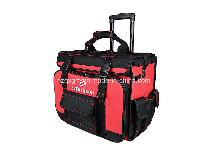 Best Quality Multifunction Tool Bag Trolley Rolling Bag with Tension Bar and Wheels