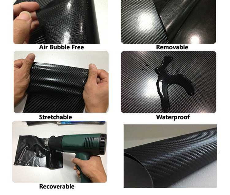 Super Quality 3D/4D/5D Carbon Fiber Vinyl for Car Wrap