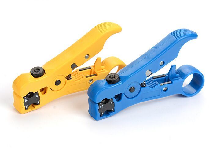 Flat or Round UTP Cat5 CAT6 Wire Coax Coaxial Stripping Tool Universal Cable Stripper Cutter Stripping Pliers Tool for Network