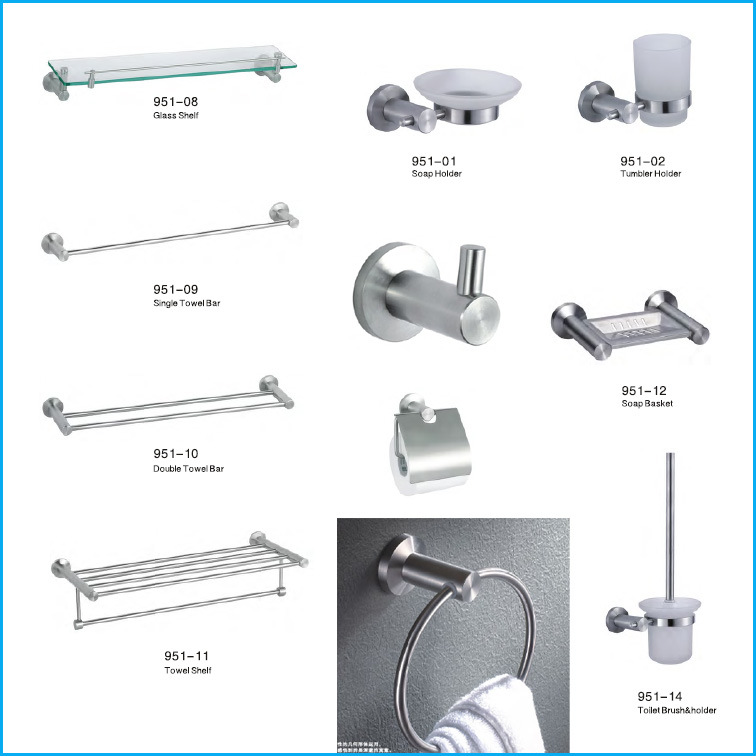 Factory Round Style 304 Stainless Steel Single Towel Bar 95109