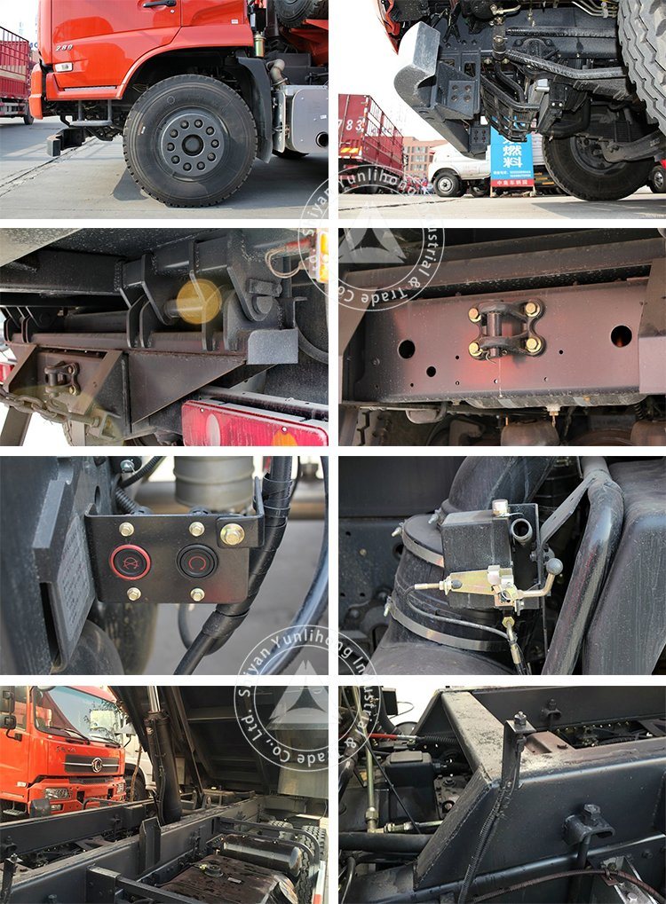 Dongfeng 4X2 Lifting Height 9m Working Range 7.3m 3.2 Ton (3.2t) 3 Arms Folding Arm Crane 6 Wheels LHD Truck Mounted Crane
