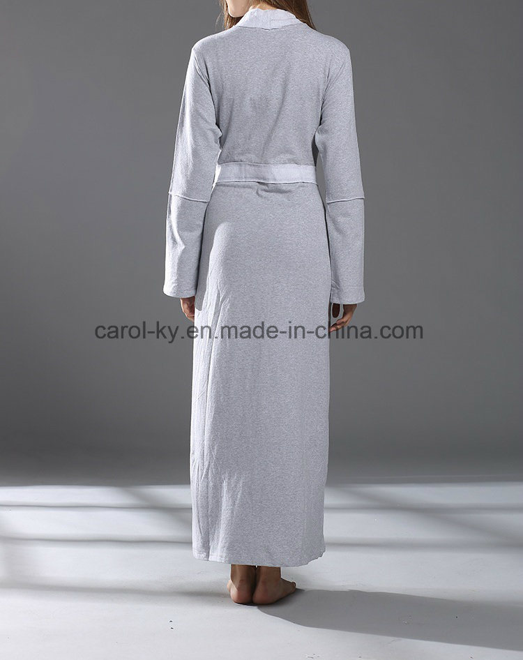 Soft Cotton Length Shawl Collar Home Hotel Bathrobe