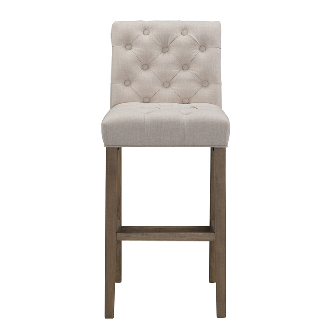 Modern Wood Bar Stool Fabric Leisure Home Furniture Chair