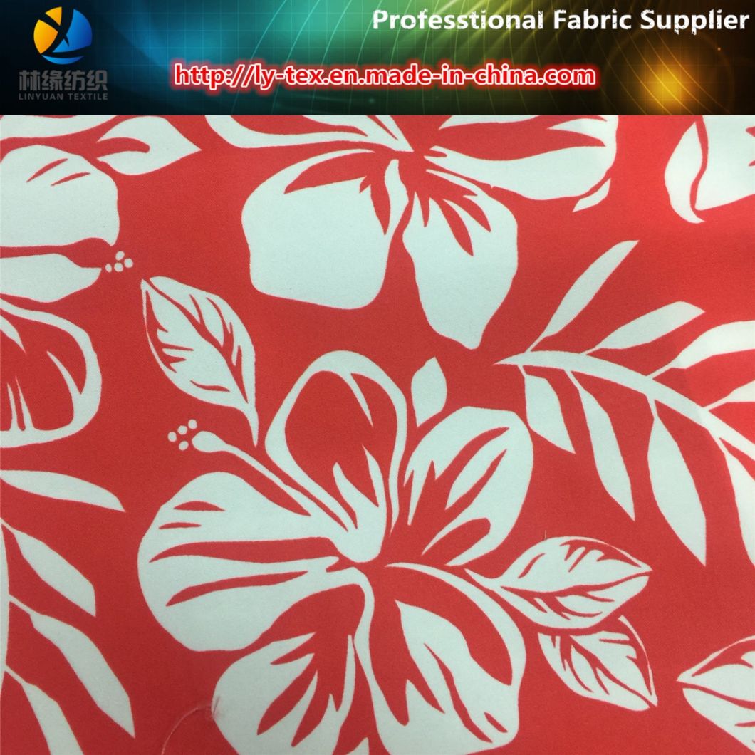 Tropical Flower Printed on Polyester Microfiber Fabric for Shirt/Beachwear (YH2130)