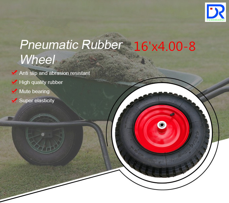 16X4.00-8 Pneumatic Rubber Wheel for Trolley/Tool Cart/Wheel Barrow