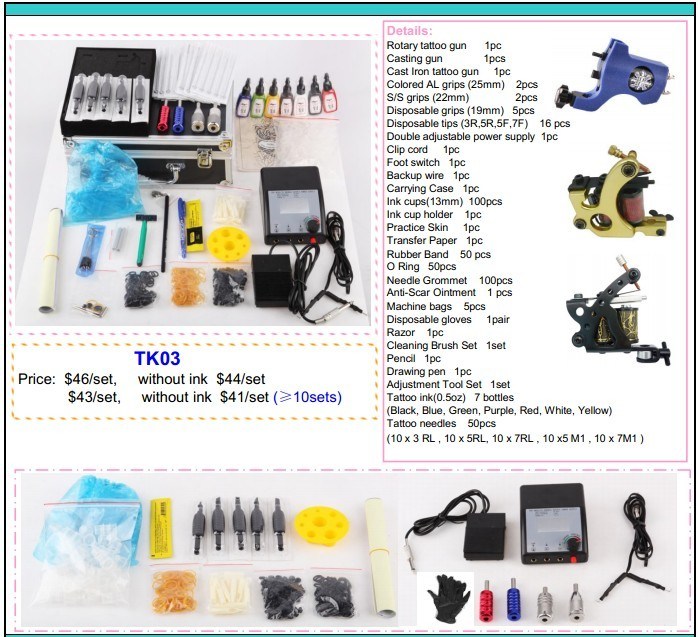 Wholesale Tattoo Supplies Professional Tattoo Kits Tk01