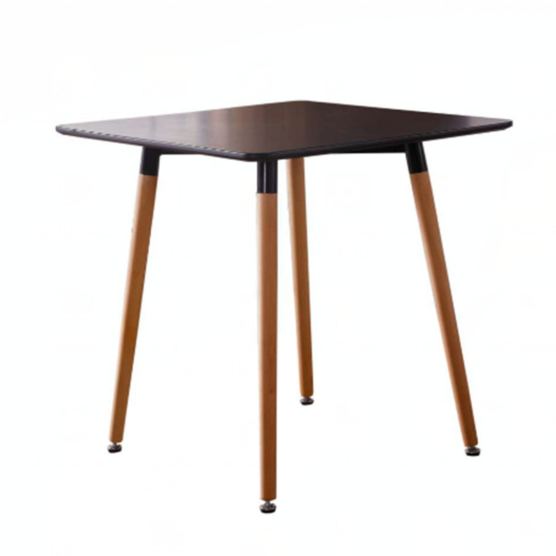 Round Dining Table with Wood Legs