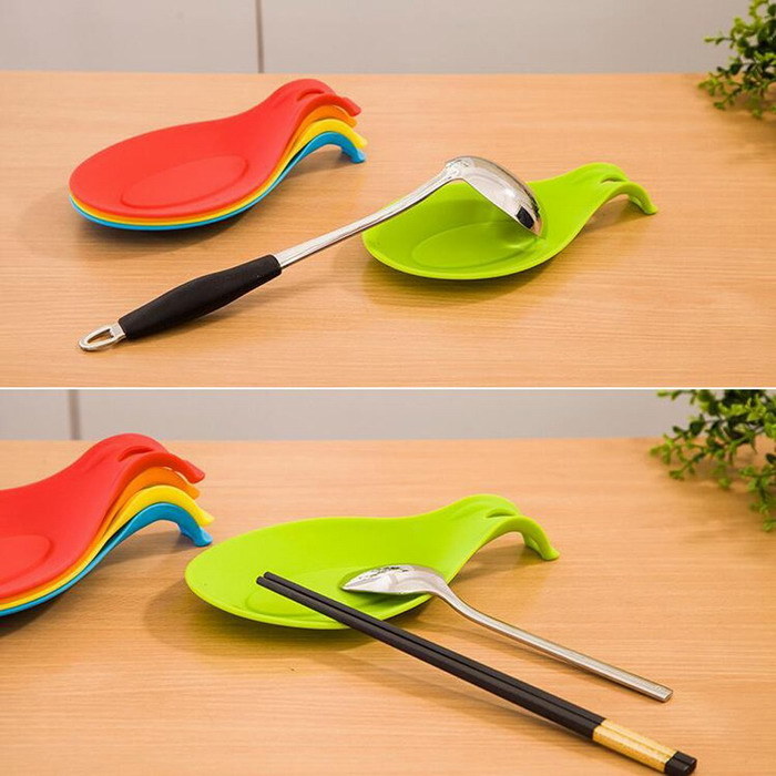 BBQ Brush Rest Silicone Spoon Rest Cooking Spoon Holder