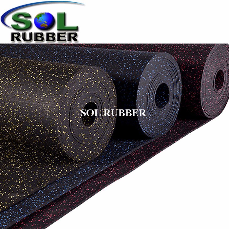 Anti Slip Commercial Home Rubber Gym Flooring Mat Roll