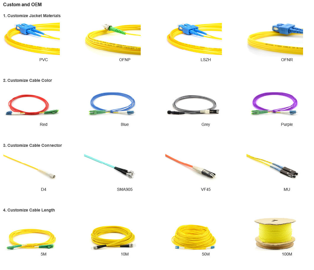 LC to St Single Mode Fiber Optic Patch Cord Cable