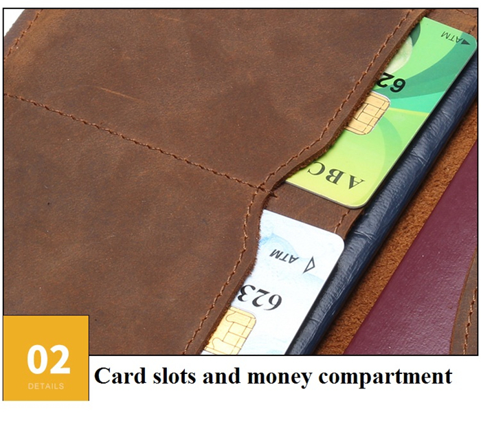 High Quality Leather Passport Wallet for Travel