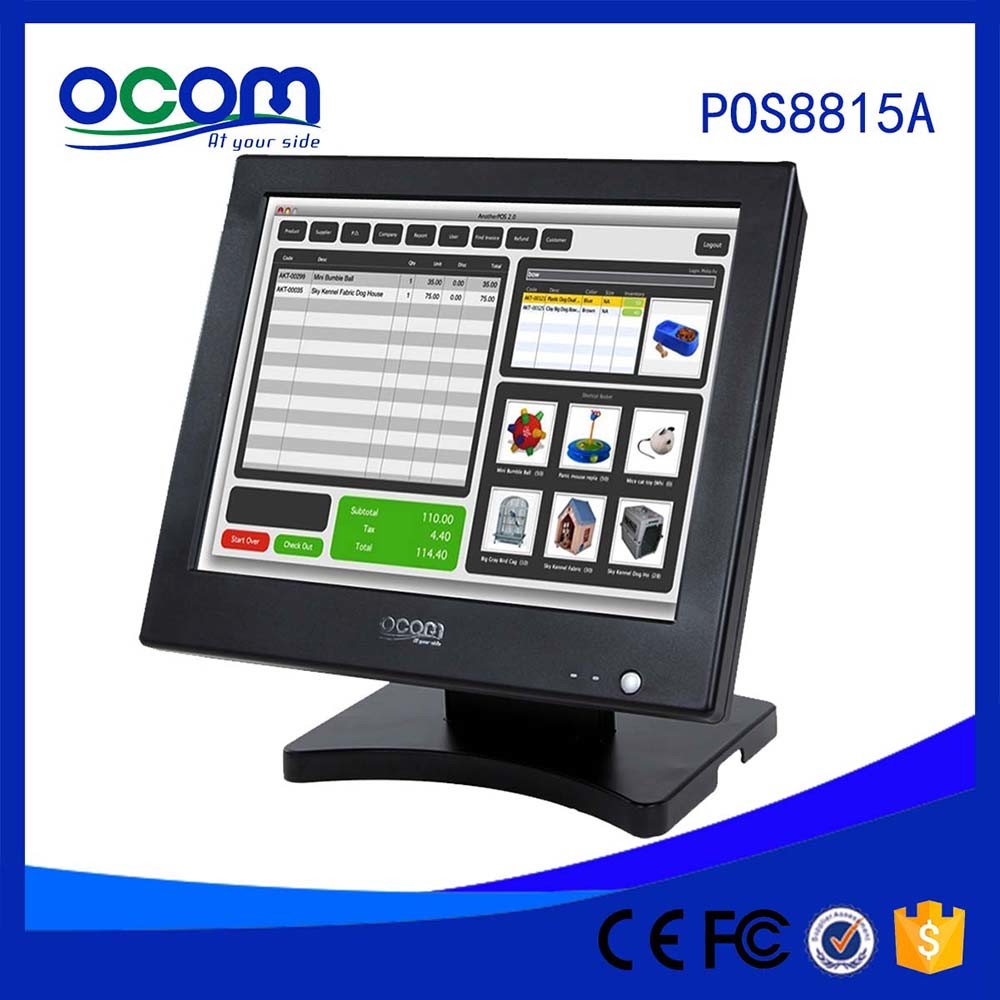 POS-A15 Windows Android Touch Screen Electronic Cash Register with Printer