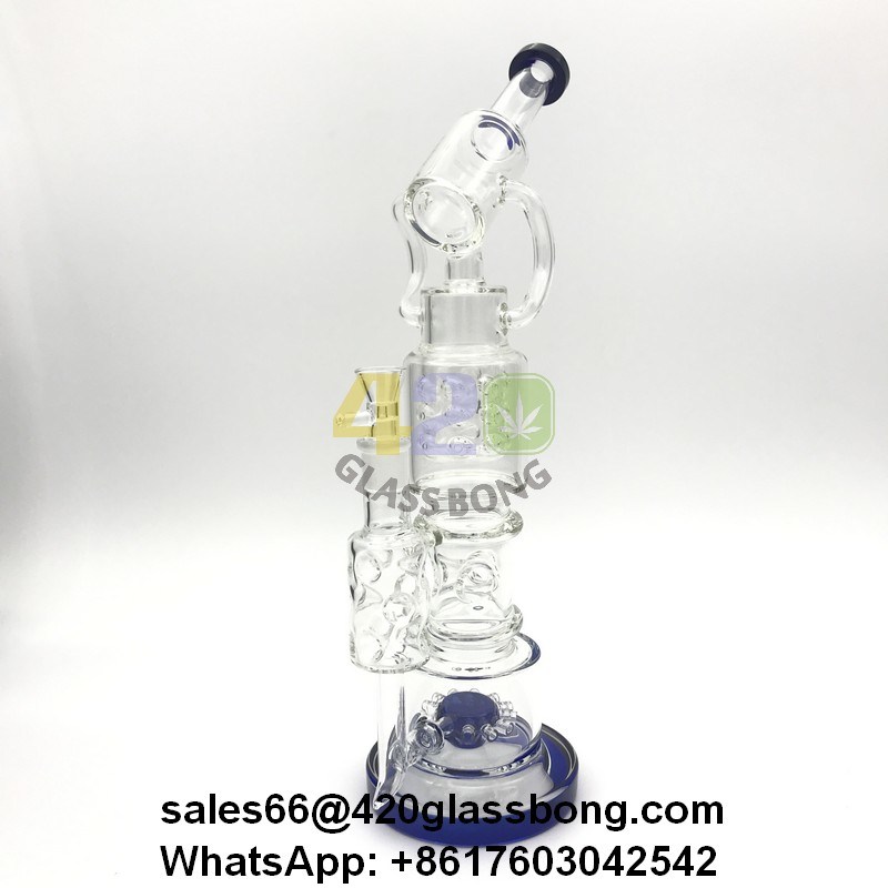 Lookah Heady Glass Waterpipe/Recycler/Crafts with Sunflower Perc for 420smoke/Dry Herb/Weed