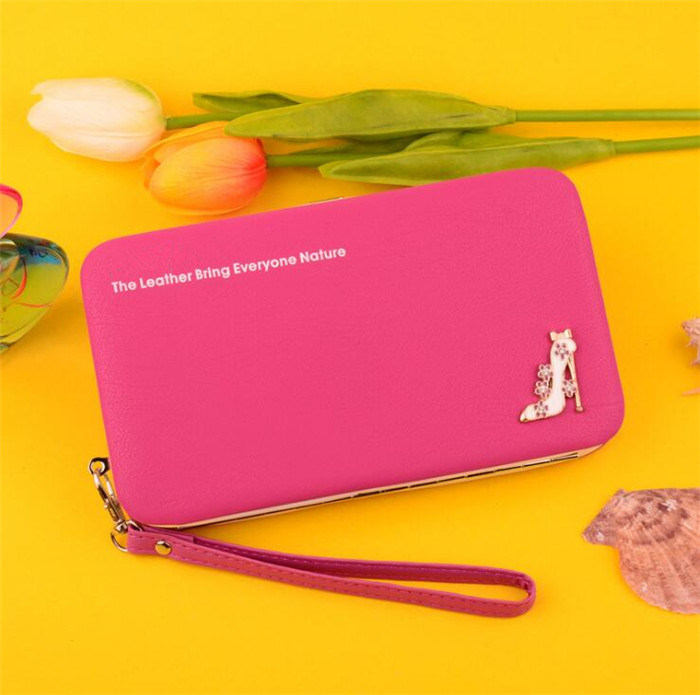 Hotsale Korean Style High Heel Wallet Phone Case Ladies Purse Wallet for Women