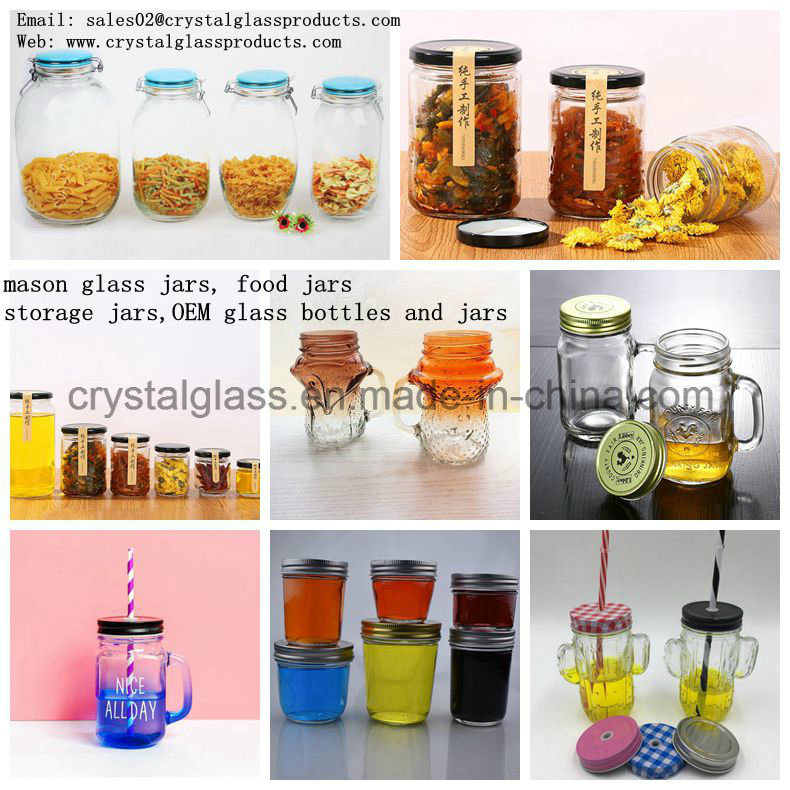 Cylinder Storage Glass Container with Metal Cap