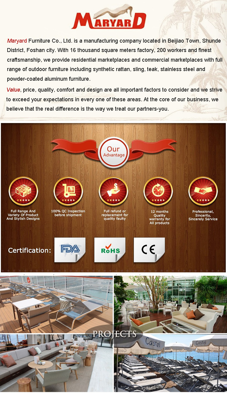 Professional Outdoor Rattan/Wicker/Fabric/Leather/Rope Sofa Manufacturer