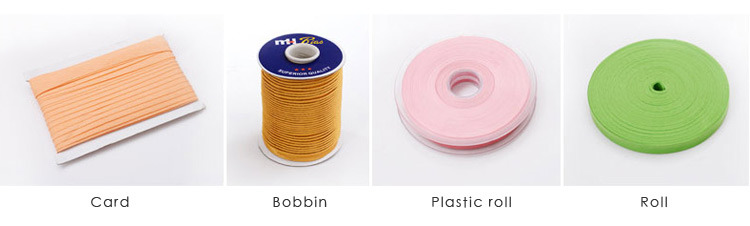 19mm Wide Single Faced 100% Polyester Satin Bias Cord Tape