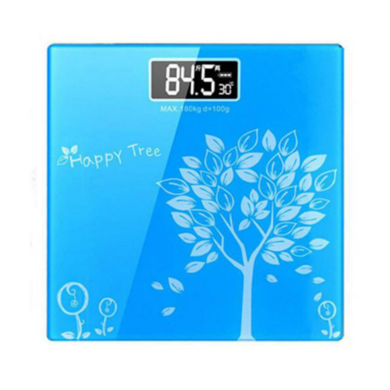 Electronic Digital Body Weight Bathroom Scale with Tempered Glass Balance Platform and Big LCD Display