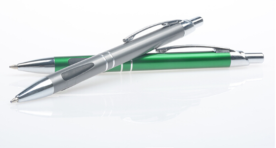 Business Promotional Aluminum Barrel Logo Print Ball Pen with Good Quality