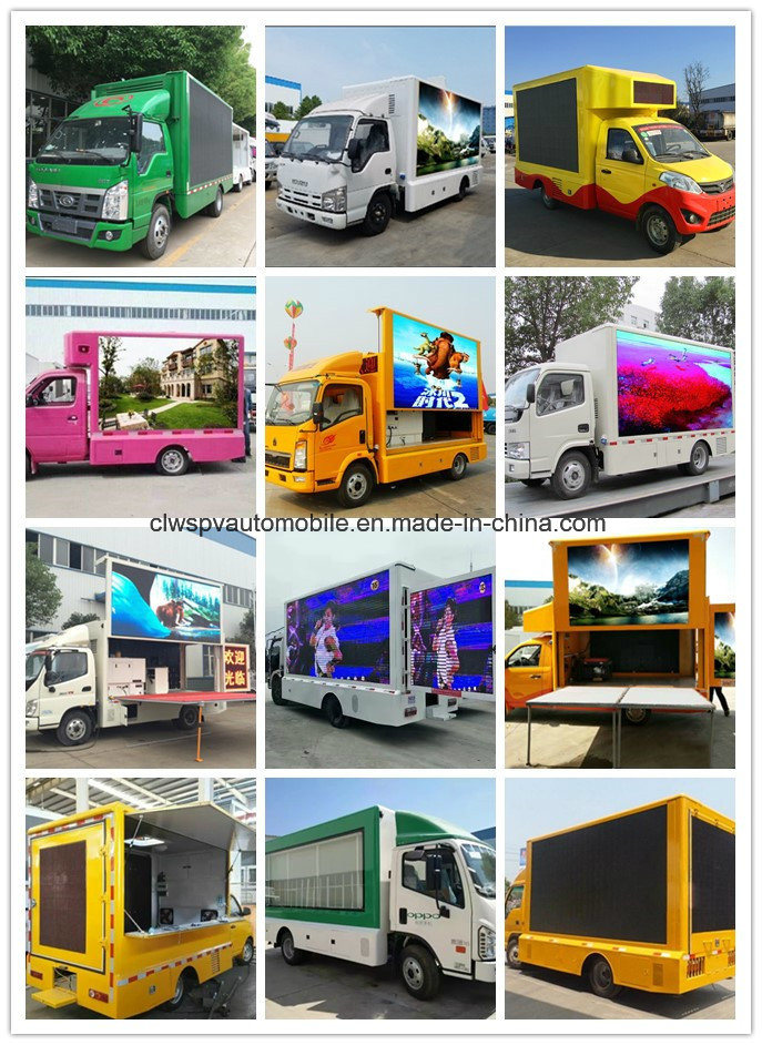 High Quality 5 Tons Outdoor Advertising Vehicle with P8 Colorful Screen