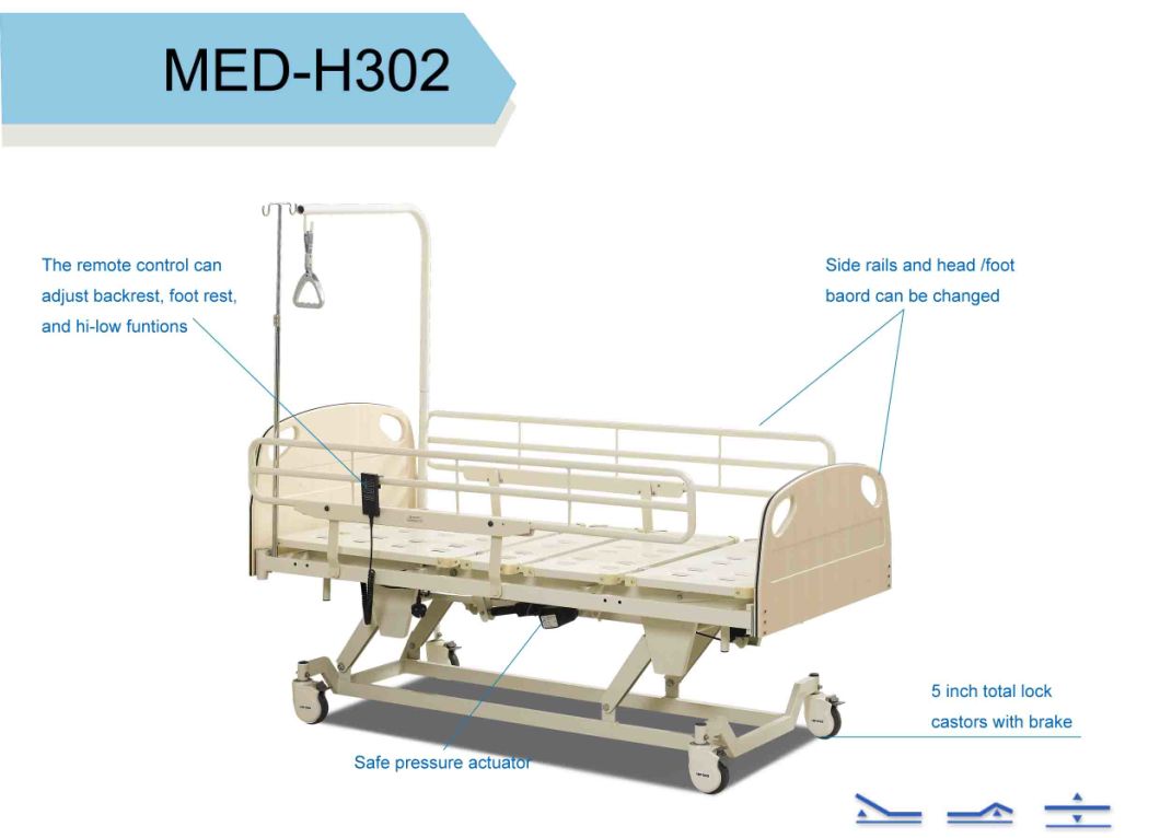 Home Care High Quality Hospital Bed with Three Function