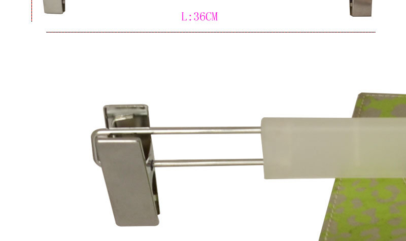 Factory Supplier in China Gun Plating Custom White Plastic Pant Hangers with Metal Clips