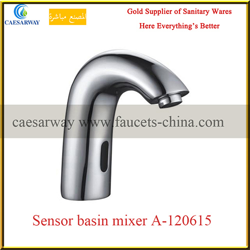 Deck Mounted Temperature Adjusted Automatic Sensor Water Basin Faucet