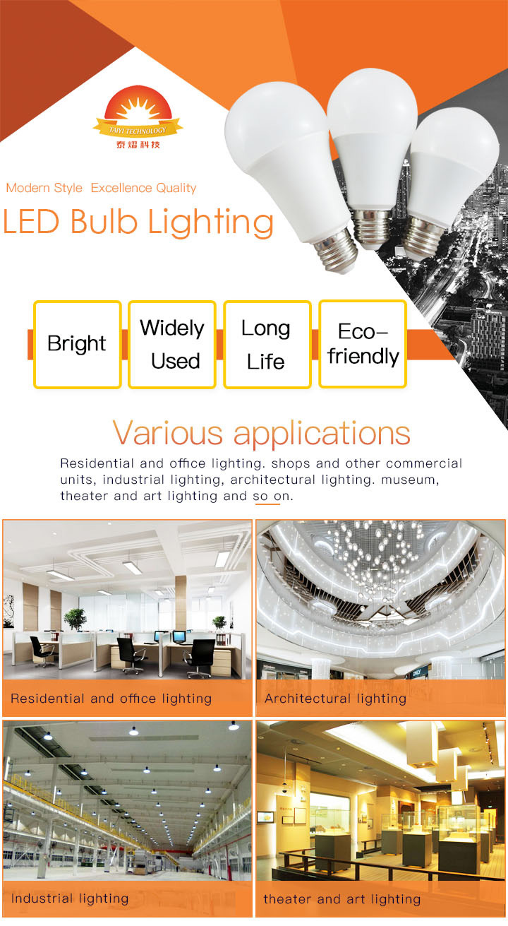 High Efficiency LED Bulb Lighting B22 E27 16W 18W 20W A70 with PC Cover EMC