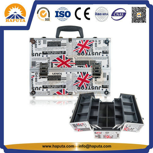 Custom Aluminum Cosmetic Beauty Makeup Box (HB-1201)