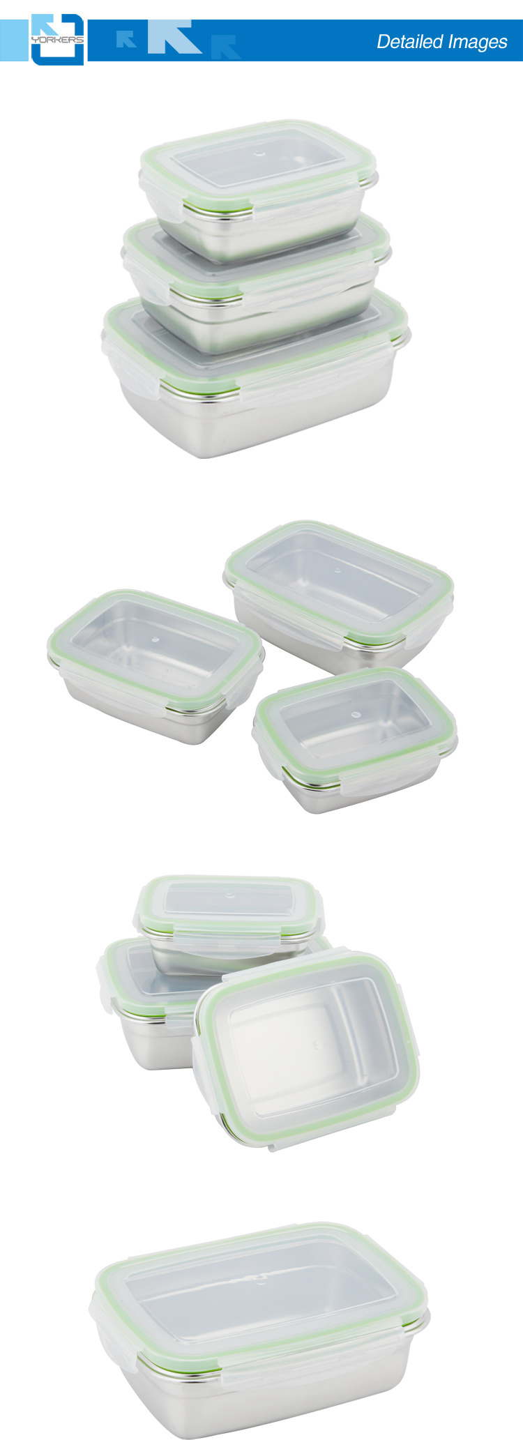 Korean Style Stainless Steel Seal Food Storage Food Containers