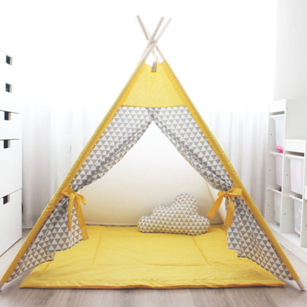 Playhouse Tent Tipi Teepee Kids Tent, Kids Camping Tipi Tent for Children