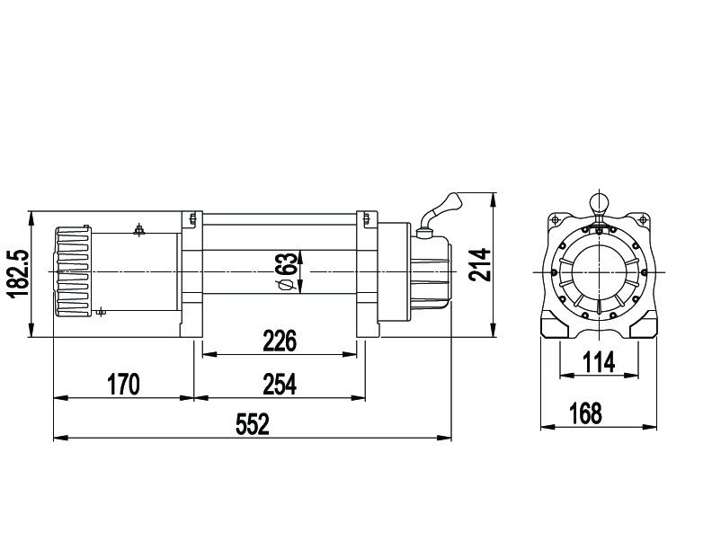 4310kg 12V Electric 4WD Recovery Winch