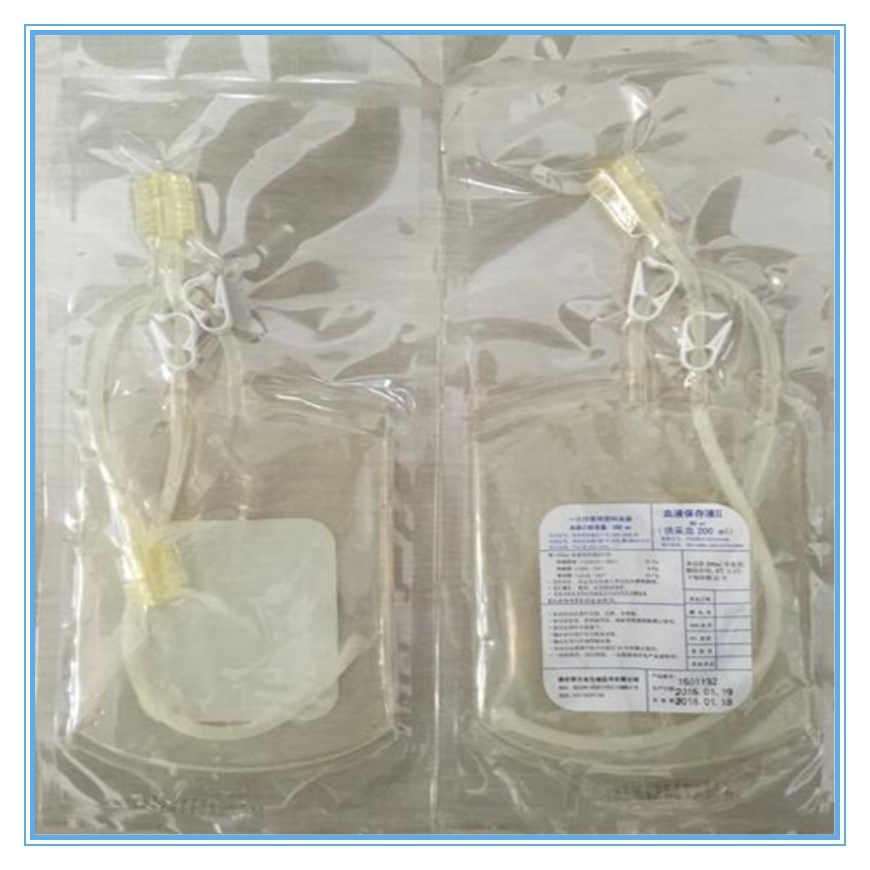 U-Shaped Antioxidation Disposable Blood Bag for Major Autohemotherapy