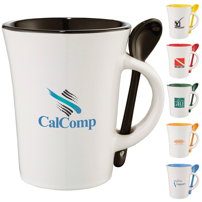 12 Oz Customized Promotional Embossed Ceramic Coffee Mug