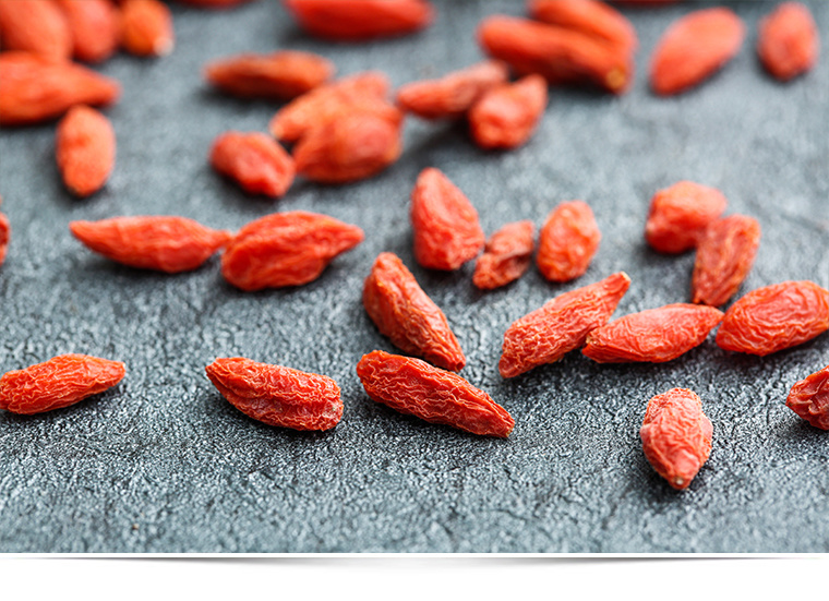 Dried Chinese Medlar and Goji Berry in Autumn