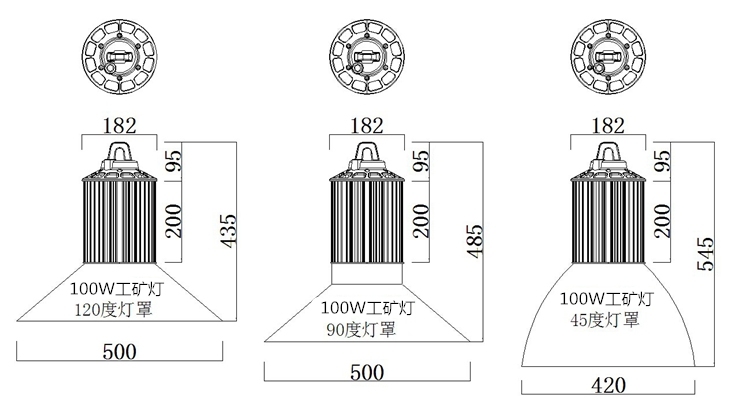 5 Year Warranty Factory Warehouse Industrial 100W LED High Bay Light