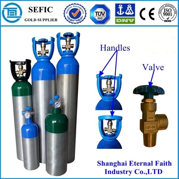 Aluminum Small Portable Oxygen Cylinder Medical Oxygen Gas Cylinder