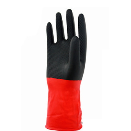 Black & Red Color Industrial Gloves