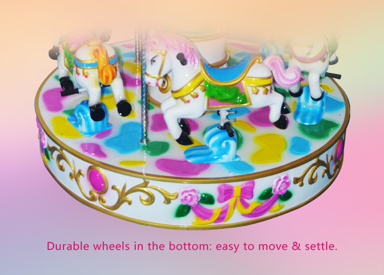 Hot-Sell Amusement Park Rides Kids Indoor Mini Carousel Horse Ride