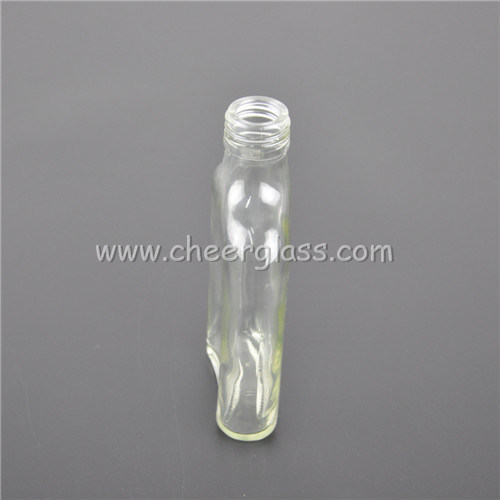 150ml Little Clear Flat Bottle Glass Hip Flask