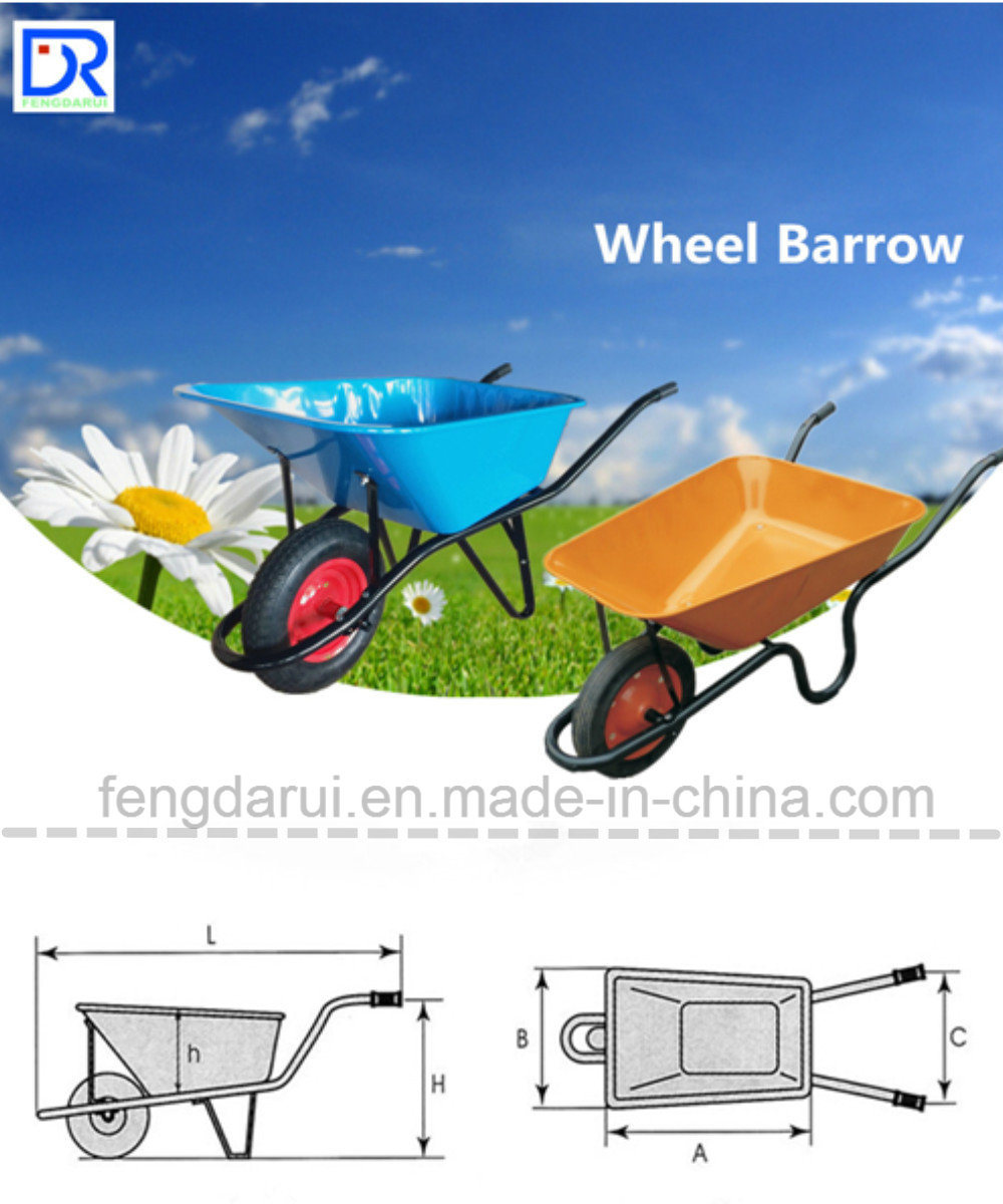 China Wholesale Iron Wheelbarrow with Double Wheels Wb6402