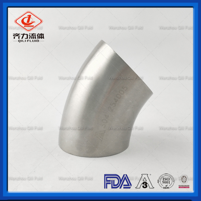 Sanitary Stainless Steel Pipe Fitting 45 Degree Elbow/Bend