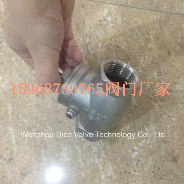 Water Valve-Stainless Steel Thread Connection Swing Check Valve