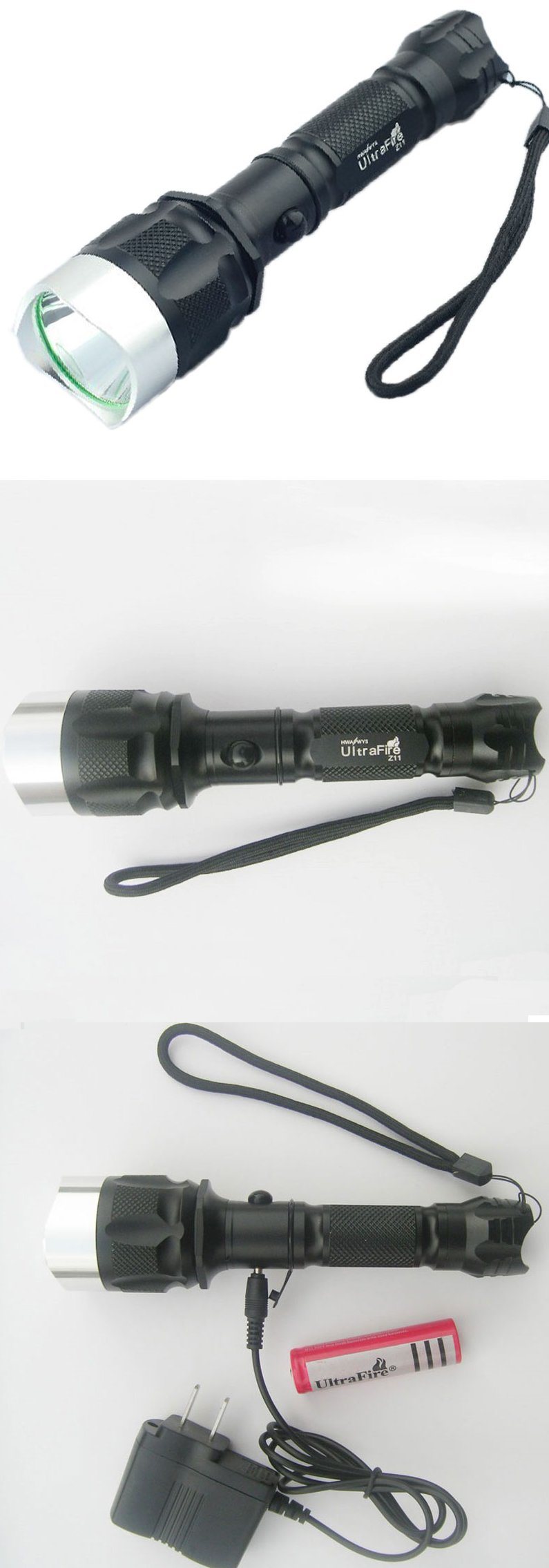 Police Man CREE Q5 LED Rechargeable portable Flashlight