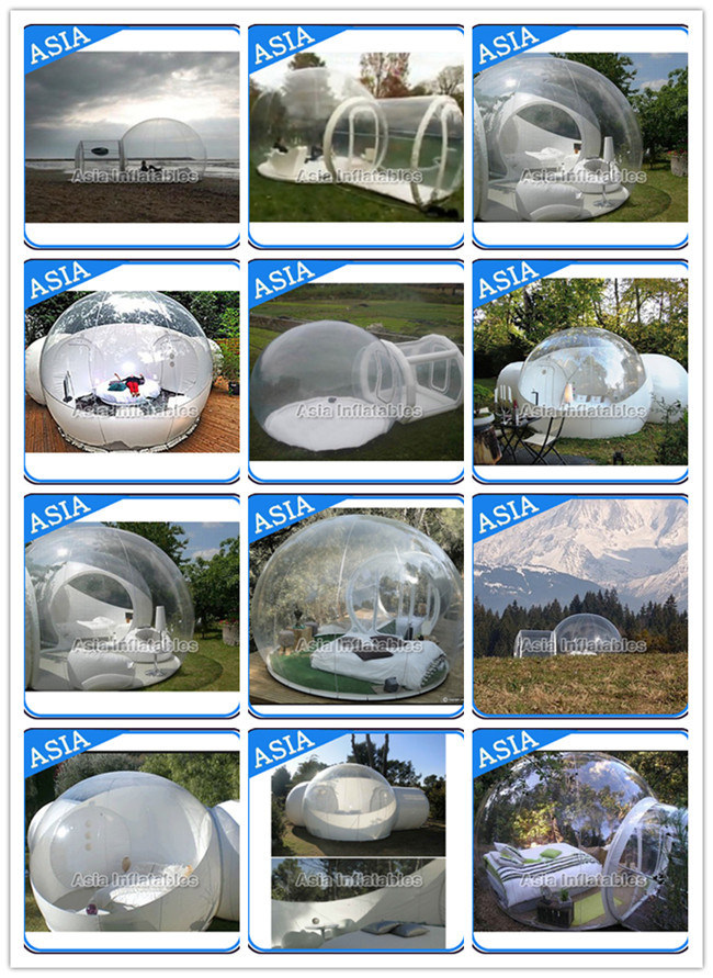 Inflatable Bubble Tent with 2 Tunnel for Outdoor Camping, Inflatable Camping Tent (Snow Globe-1001)